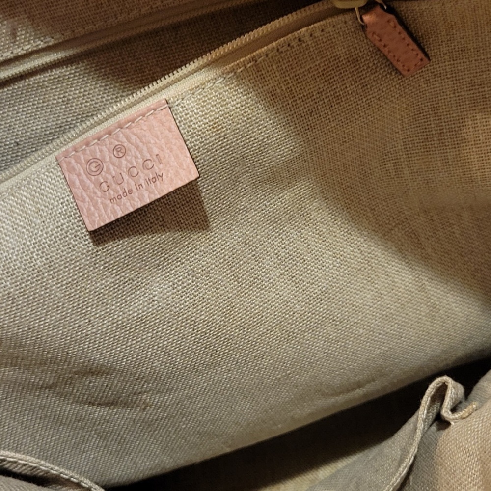 Authentic GUCCI Bree GG canvas with pink leather - medium tote - Picture 5 of 10